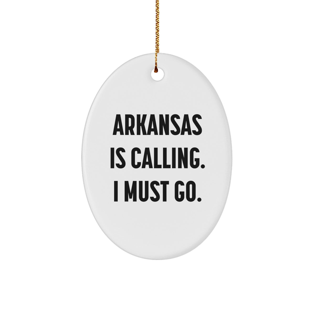 Funny Arkansas Oval Ornament Gifts from Friends to Family - Christmas Unique Decorations - Image 1
