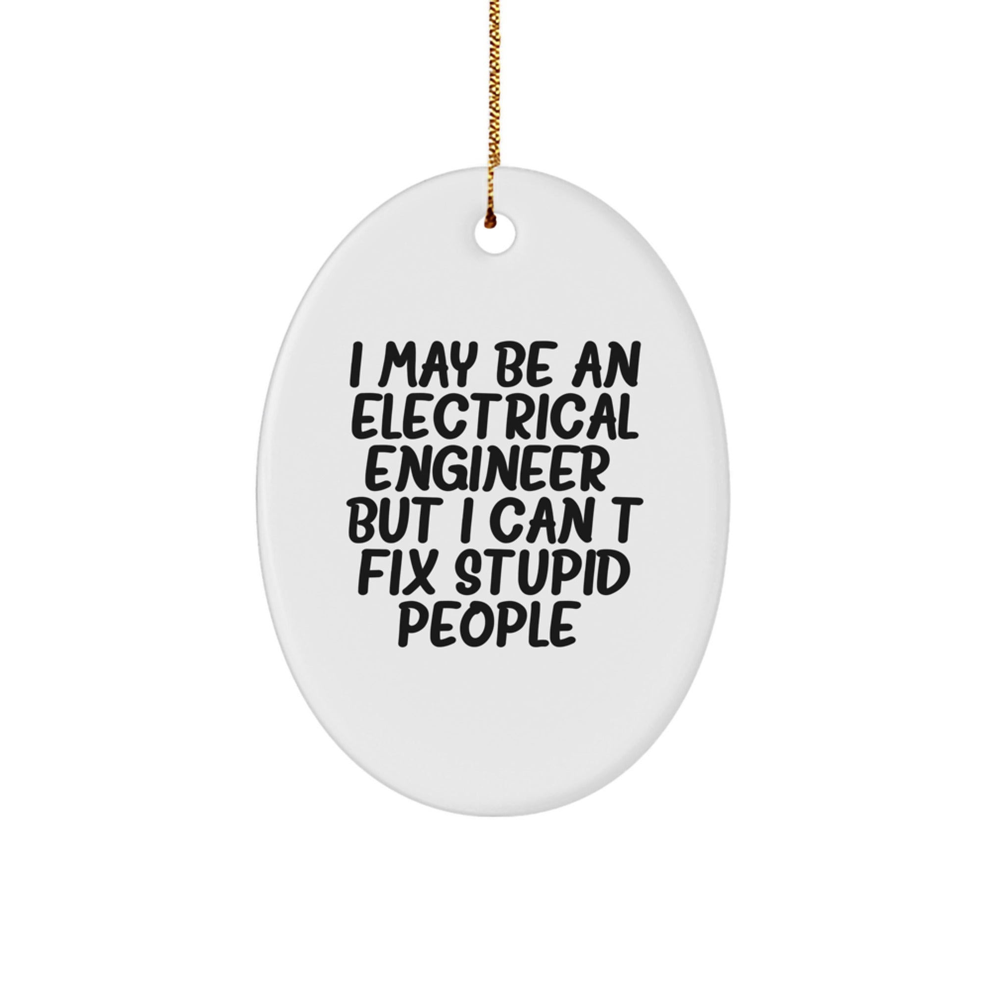 Funny Electrical Engineer Oval Ornament Gifts from Family Friends for Christmas Unique - Image 1
