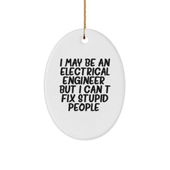 Funny Electrical Engineer Oval Ornament Gifts from Family Friends for Christmas Unique - Image 1