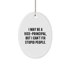 Funny Vice-principal Oval Ornament Gifts from Friends for Vice-principal's Christmas Unique Decorations - Image 1