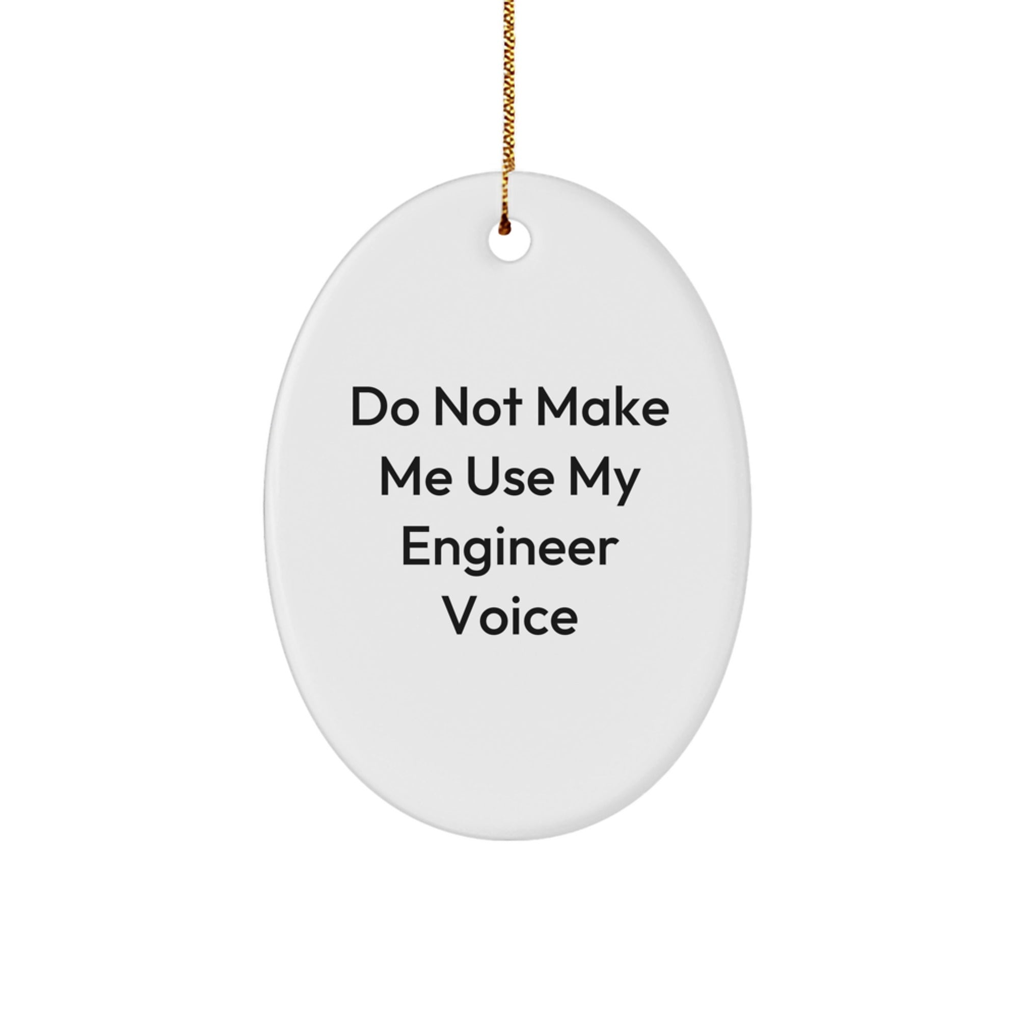 Funny Engineer Christmas Oval Ornament Gifts from Friends, Gifts for Engineer Men, Oval Shaped Decorative Home - Image 1