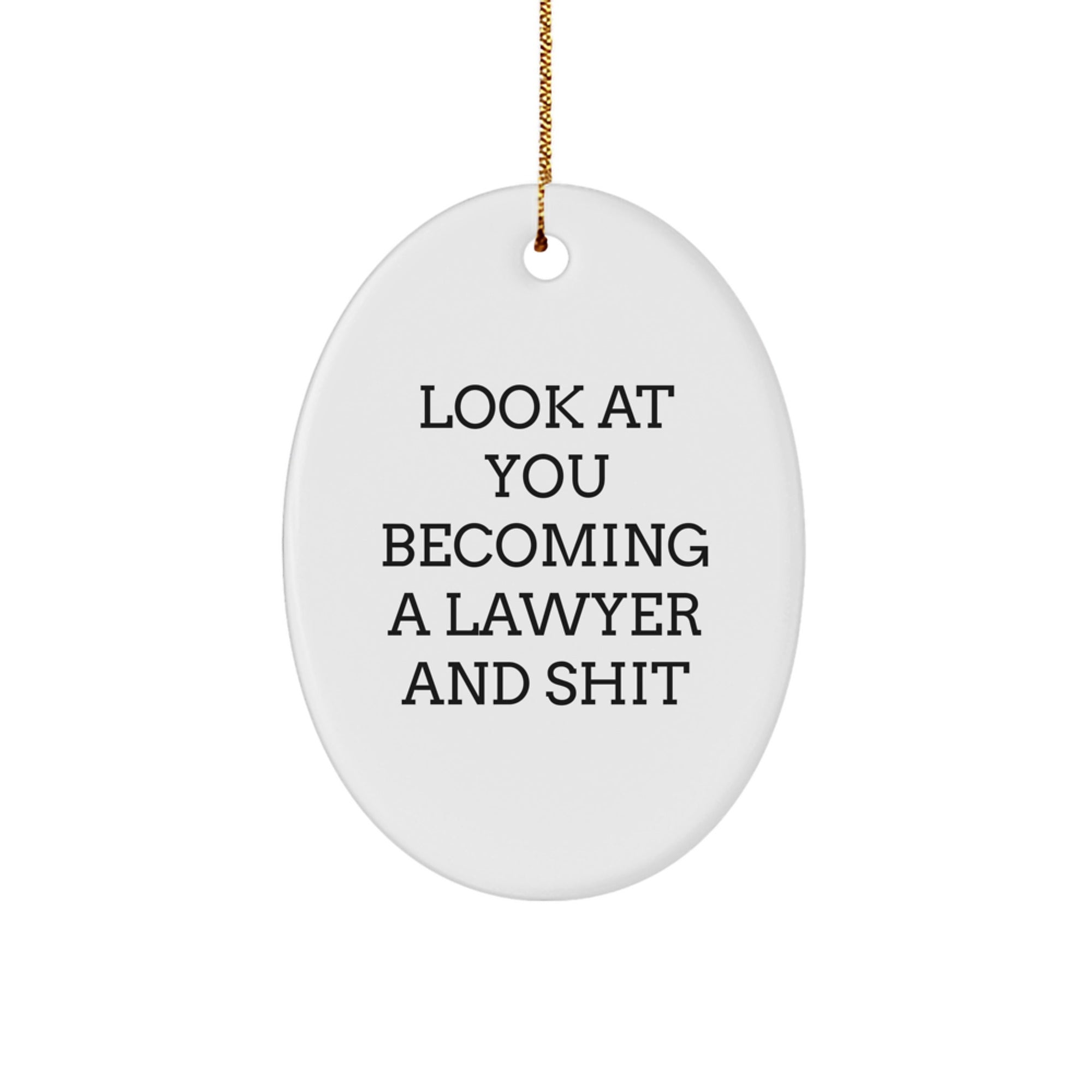 Funny Lawyer Gifts for Men Women Friends Family - Oval Ornament - Gifts from Men Women for Lawyer Friends at Christmas Time - Image 1