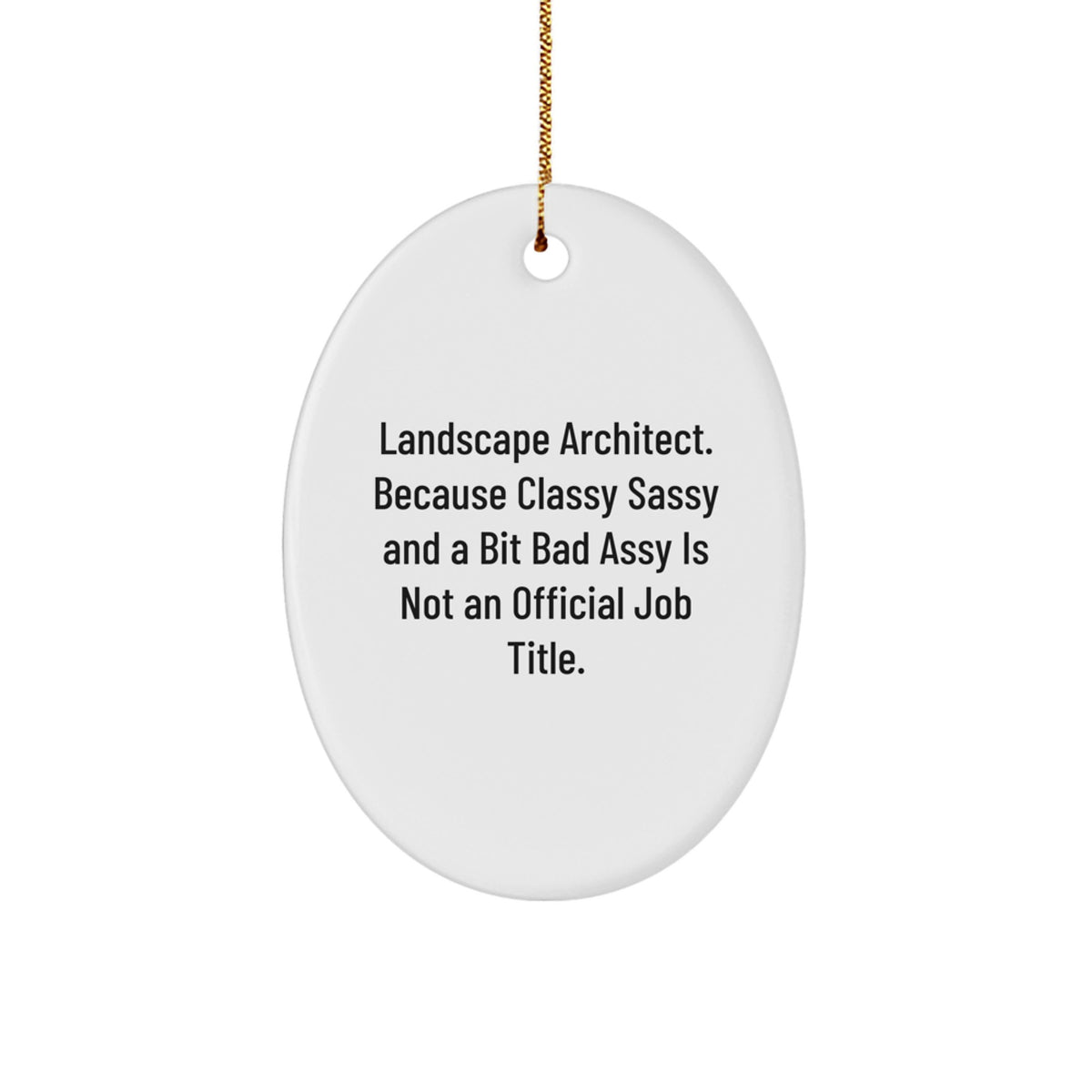 Funny Gifts for Landscape Architect Friends and Family - Oval Ornament Landscape Architect Christmas Unique Gifts - Image 1