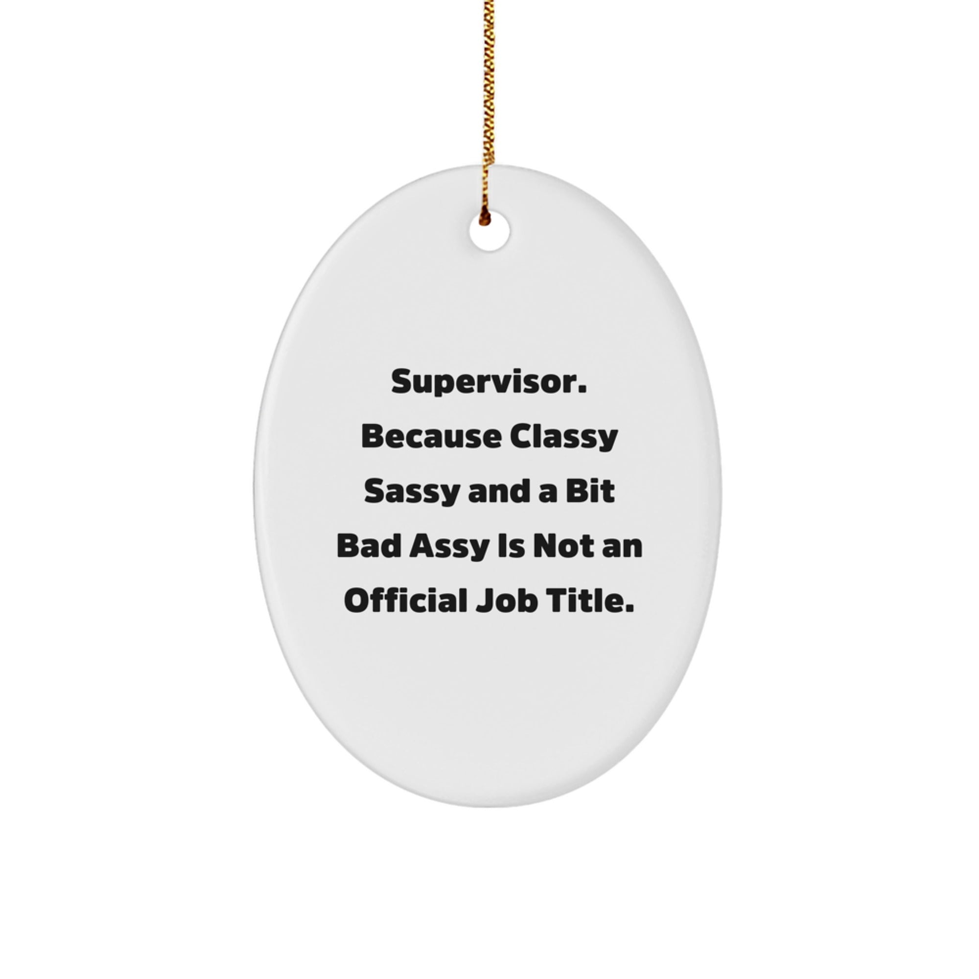 Funny Supervisor Oval Ornament Gifts for Supervisor Friends Christmas Unique Gifts from Friends - Image 1