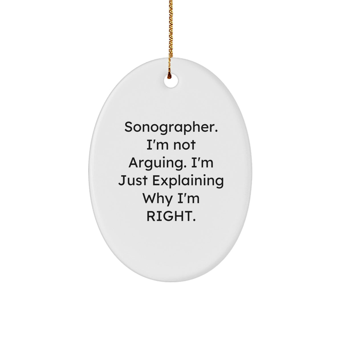 Funny Sonographer Gifts from Family to Sonographer Friends for Christmas Unique Ornament - Image 1