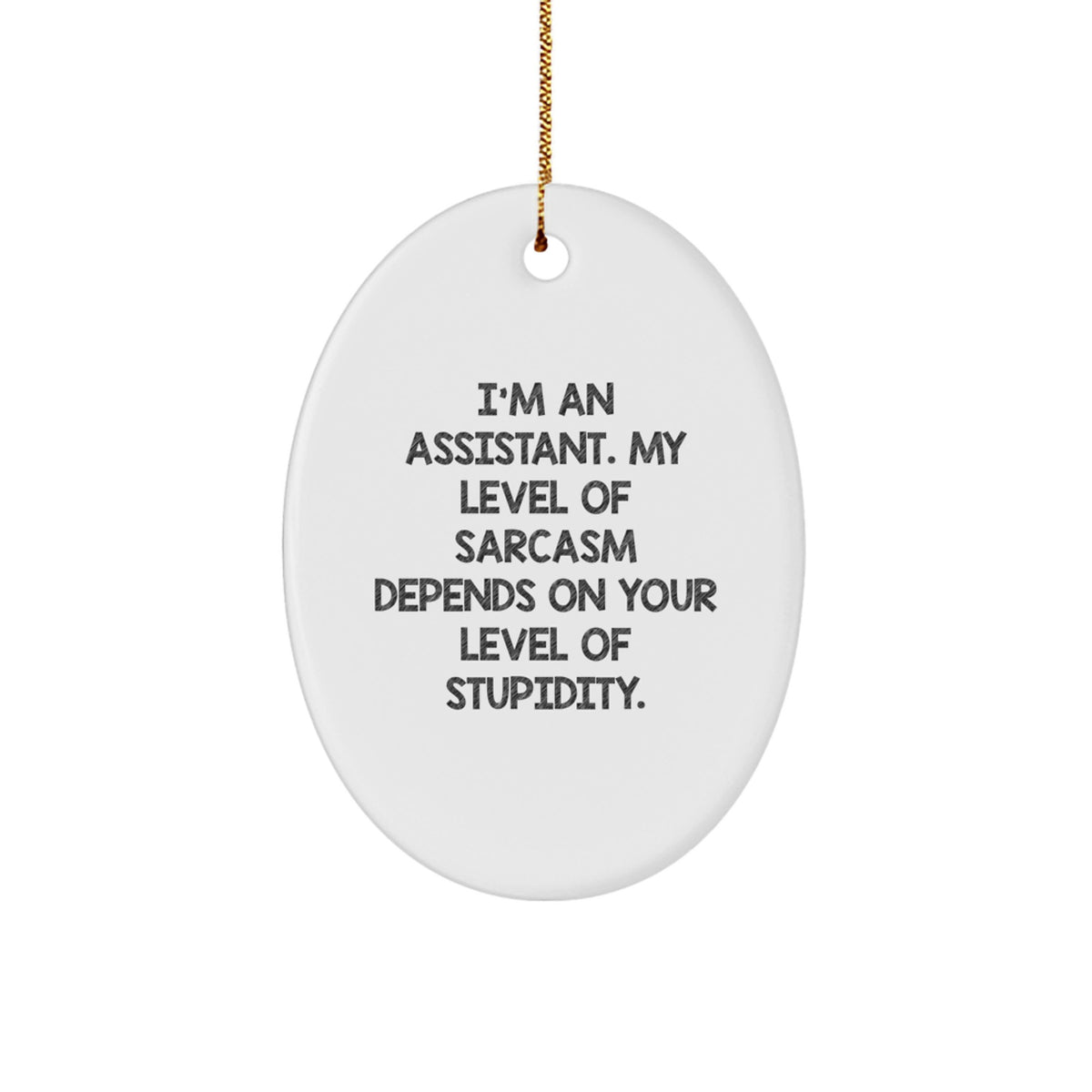 Funny Assistant Gifts, I'm An Assistant, Oval Ornament, Christmas Unique Gifts from Friends, for Assistant - Image 1