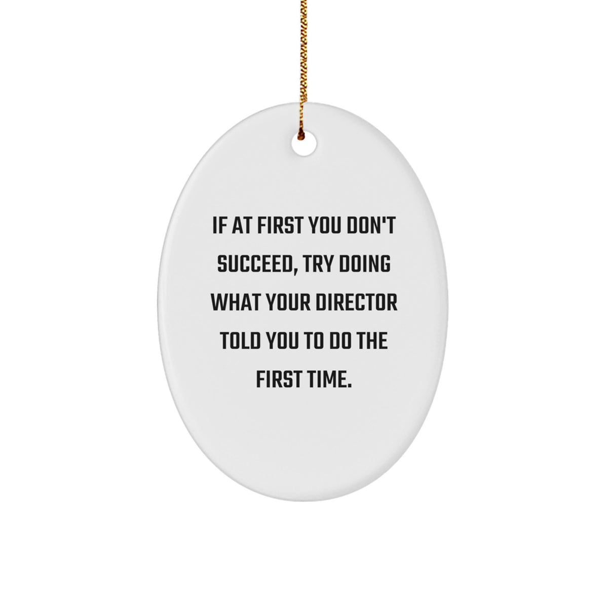Funny Director Oval Ornament Gifts from Friends for Men, Oval Shaped Christmas Unique Gifts - Image 1