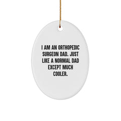 Funny Orthopedic Surgeon Dad Gifts, Oval Ornament for Men, Orthopedic Surgeon Dad Christmas Unique Gifts, Gifts from Family, Gifts for Orthopedic Surgeon Dad - Image 1