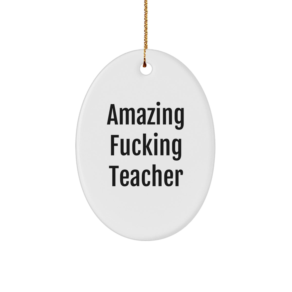 Funny Teacher Gifts from Friends for Christmas - Amazing Oval Ornament - Image 1
