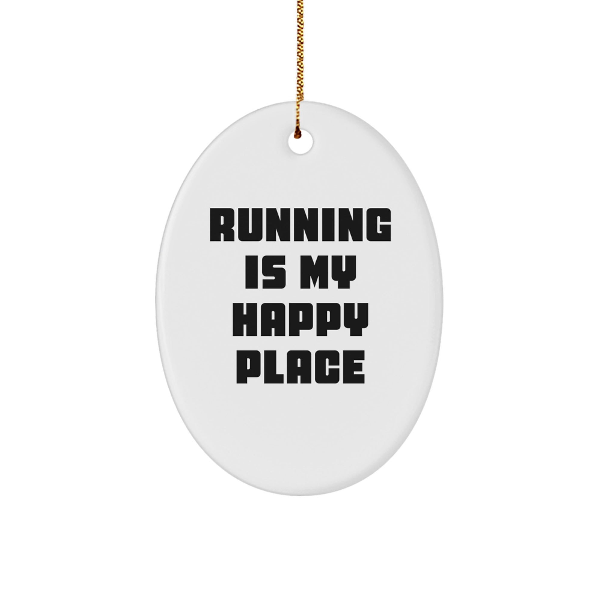 Funny Running Gifts for Men Oval Ornament Decorations Christmas Unique Gifts from Family - Image 1