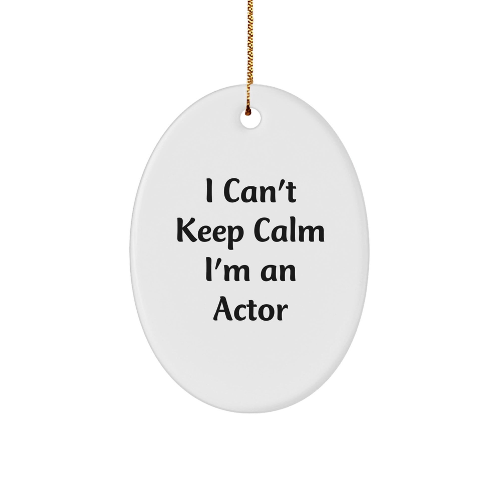 Funny Actor Oval Ornament Gifts from Friends for Christmas Unique Present - Image 1
