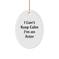 Funny Actor Oval Ornament Gifts from Friends for Christmas Unique Present - Image 1