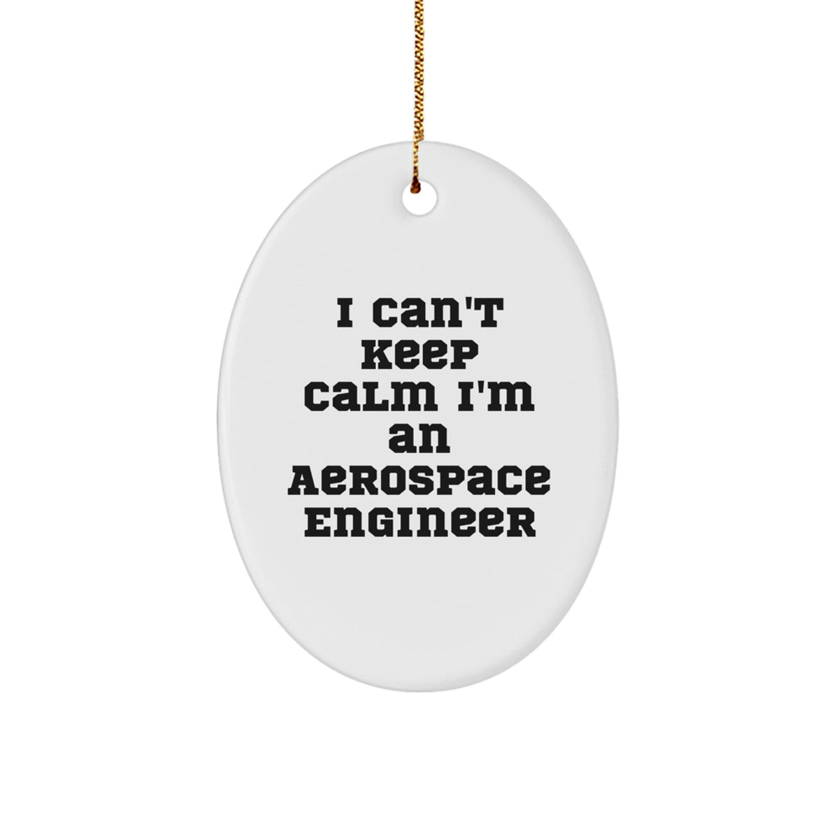 I'm an Aerospace Engineer Gifts from Men to Friends - Oval Ornament with Funny Quote - Christmas Unique Gifts - Image 1