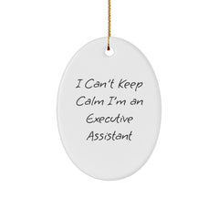 Funny Executive Assistant Gifts for Men, Women, Coworkers | I'm an Executive Assistant Oval Ornament, Christmas Unique Gifts from Friends, Family - Image 1