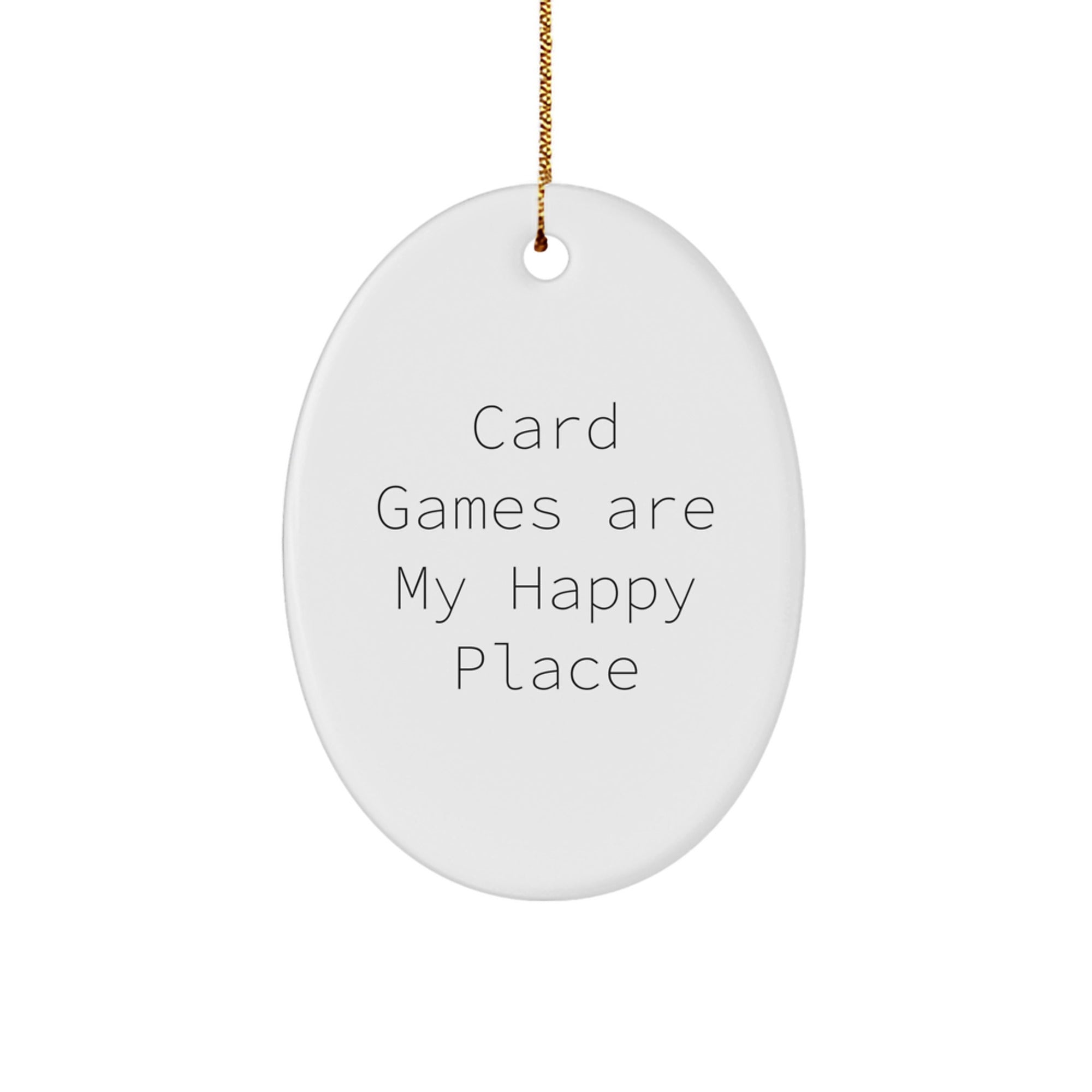 Funny Card Games Oval Ornament Gifts from Friends and Family for Card Games Enthusiasts Christmas Unique Gifts - Image 1