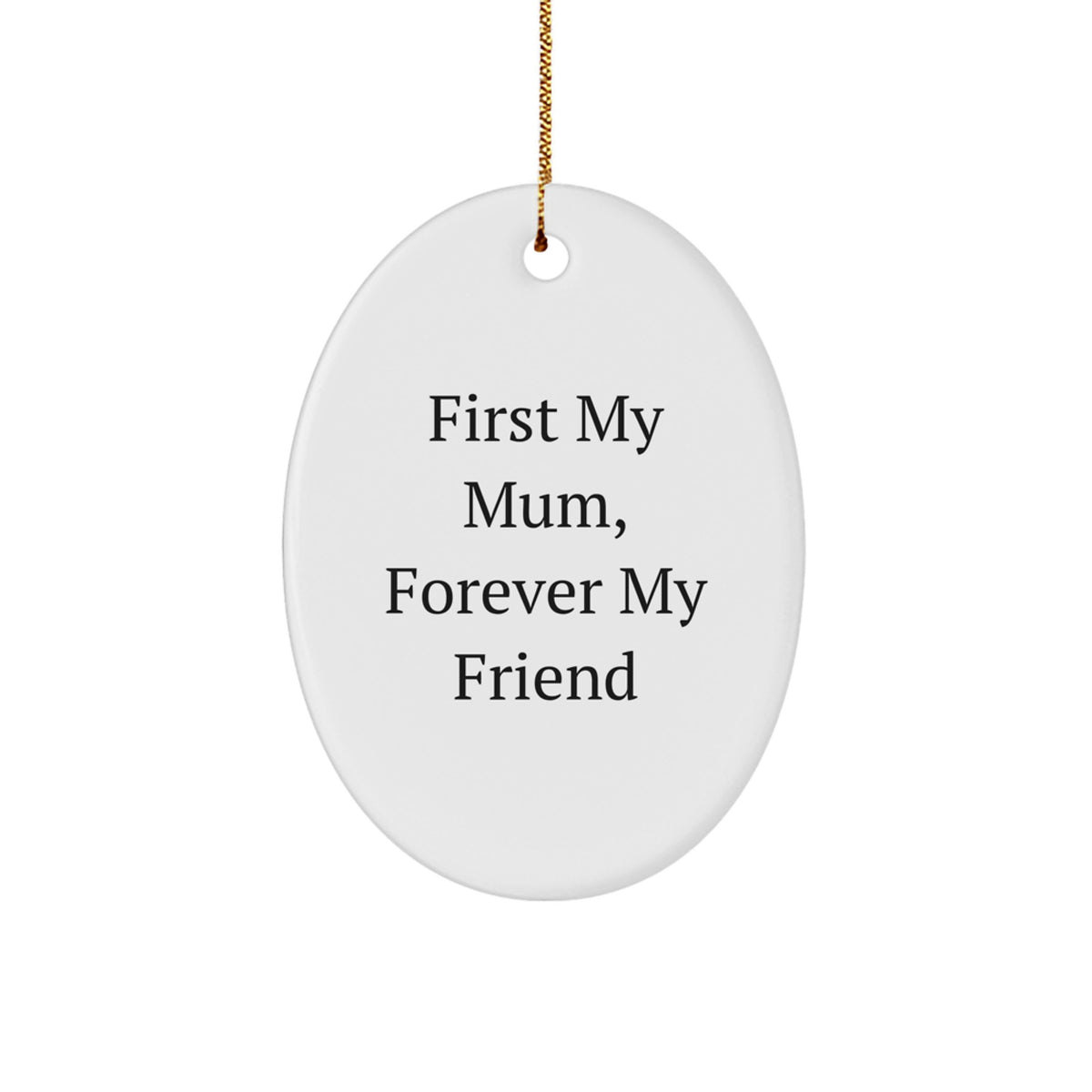 Funny Oval Mum Ornament Gifts from Family for Mum at Christmas Unique - Image 1