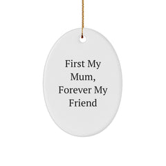 Funny Oval Mum Ornament Gifts from Family for Mum at Christmas Unique - Image 1