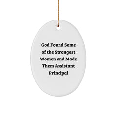 Funny Assistant Principal Gifts, Oval Ornament for Women, Christmas Unique Gifts from Men to Family, Inspirational Quote - Image 1