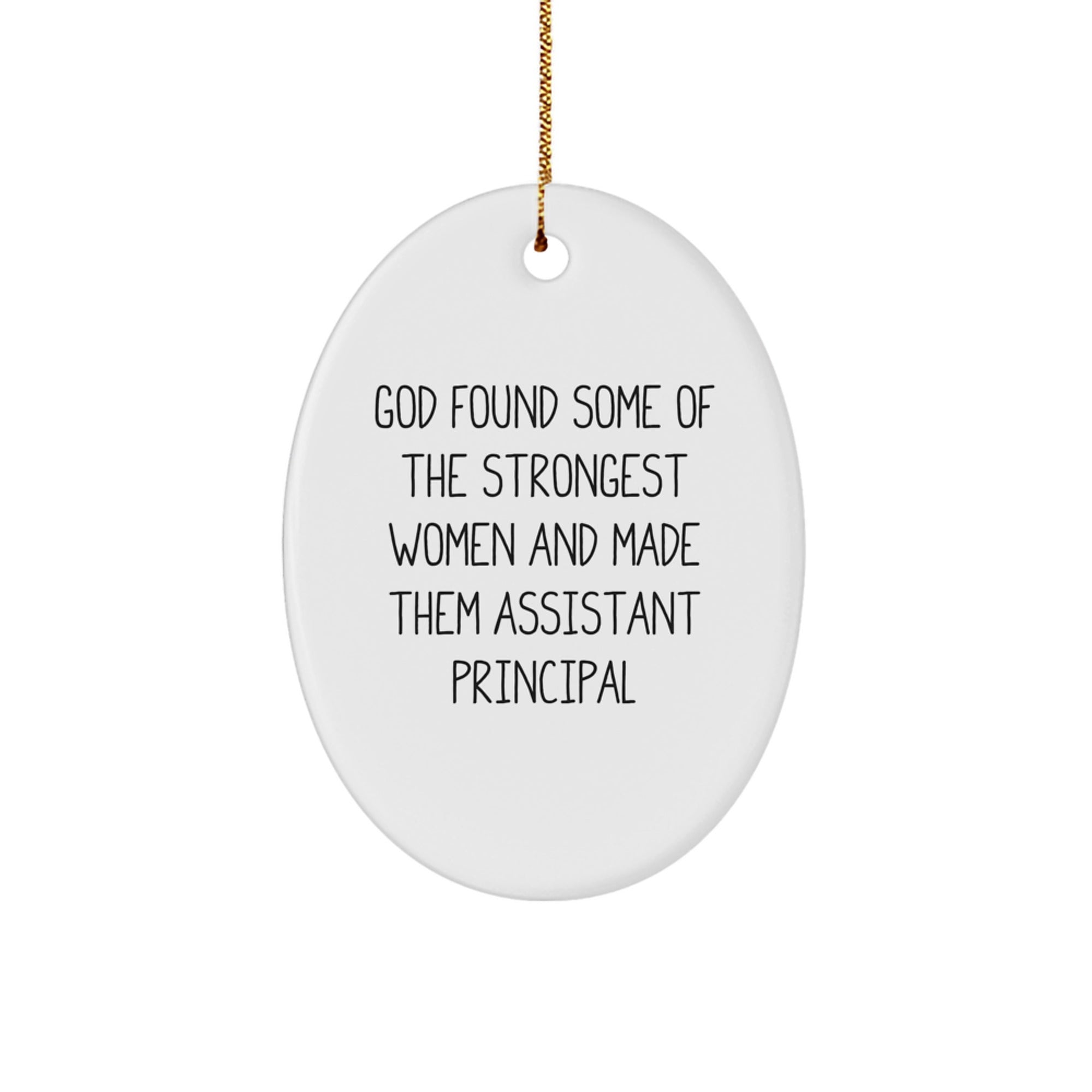 Funny Assistant Principal Gifts for Men - Oval Ornament, Gifts from Men, Friends, Coworkers, Family to Assistant Principal, Christmas Unique Gifts - Image 1