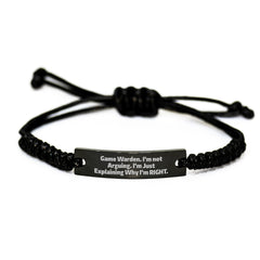 Gifts from Family and Friends for Game Wardens, Funny Rope Bracelet for Men and Women, Christmas Unique Gift for Game Warden Enthusiasts - Image 1