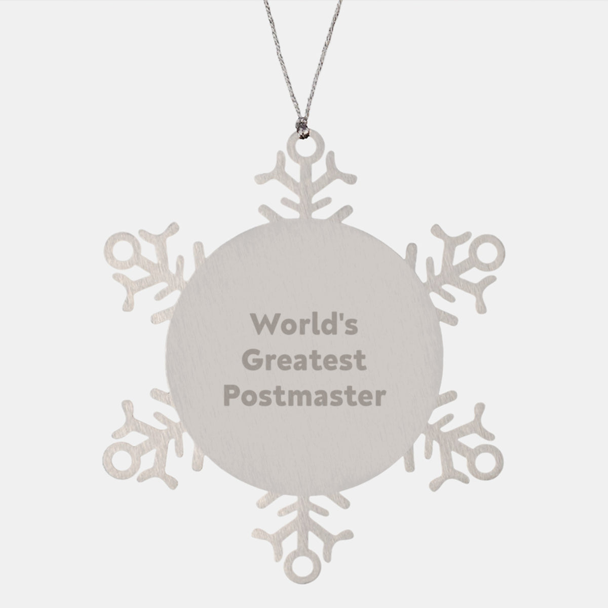 World's Greatest Postmaster Snowflake Ornament, Funny Gift for Postmaster from Friends and Family, Christmas Unique Decorations - Image 1