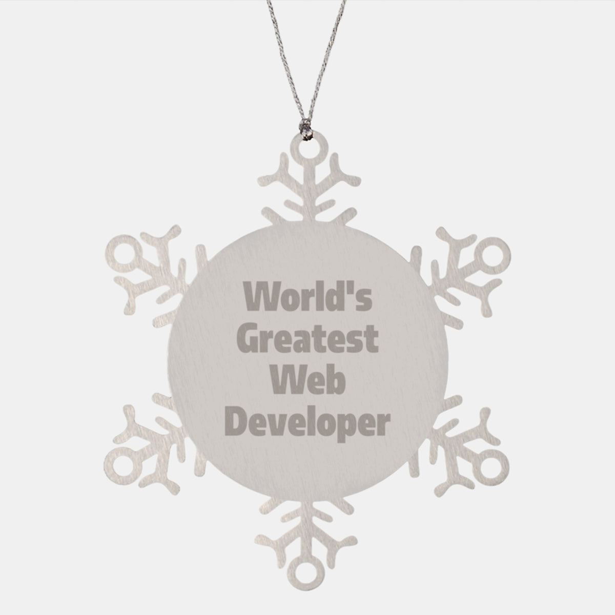 Funny Web Developer Gifts from Friends, Snowflake Ornament for Men, Christmas Unique Present for Web Developer - Image 1
