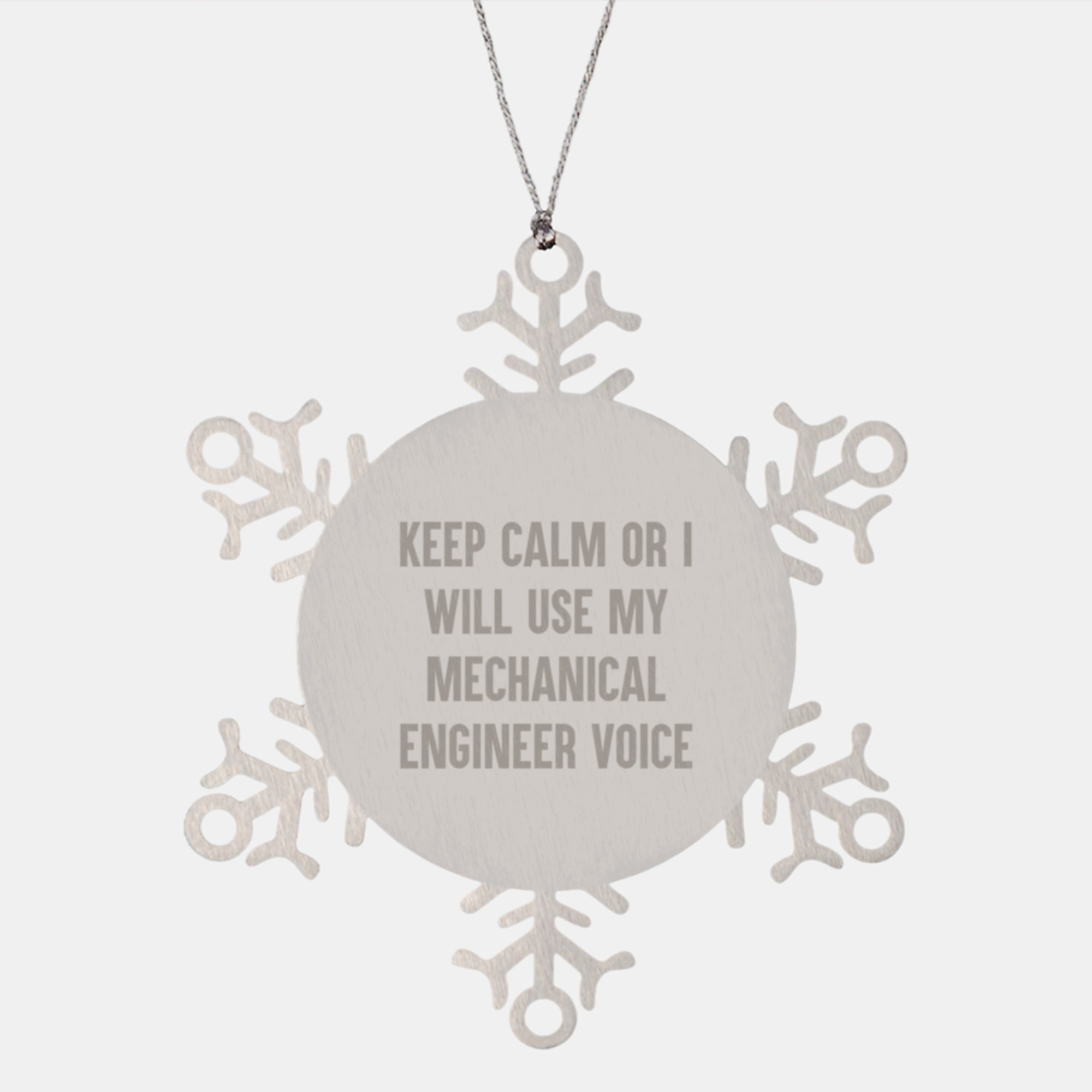 Mechanical Engineer Snowflake Ornament, Funny Quote Gift for Men, Women, Friends, Family, Unique Christmas Unique Gifts from Friends to Mechanical Engineer - Image 1