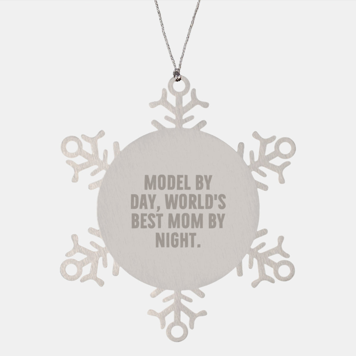 Model Mom Snowflake Ornament Funny Quote Gifts for Mom from Family, Unique Christmas Unique Gifts for Women, Funny Snowflake Ornaments for Model Mom - Image 1