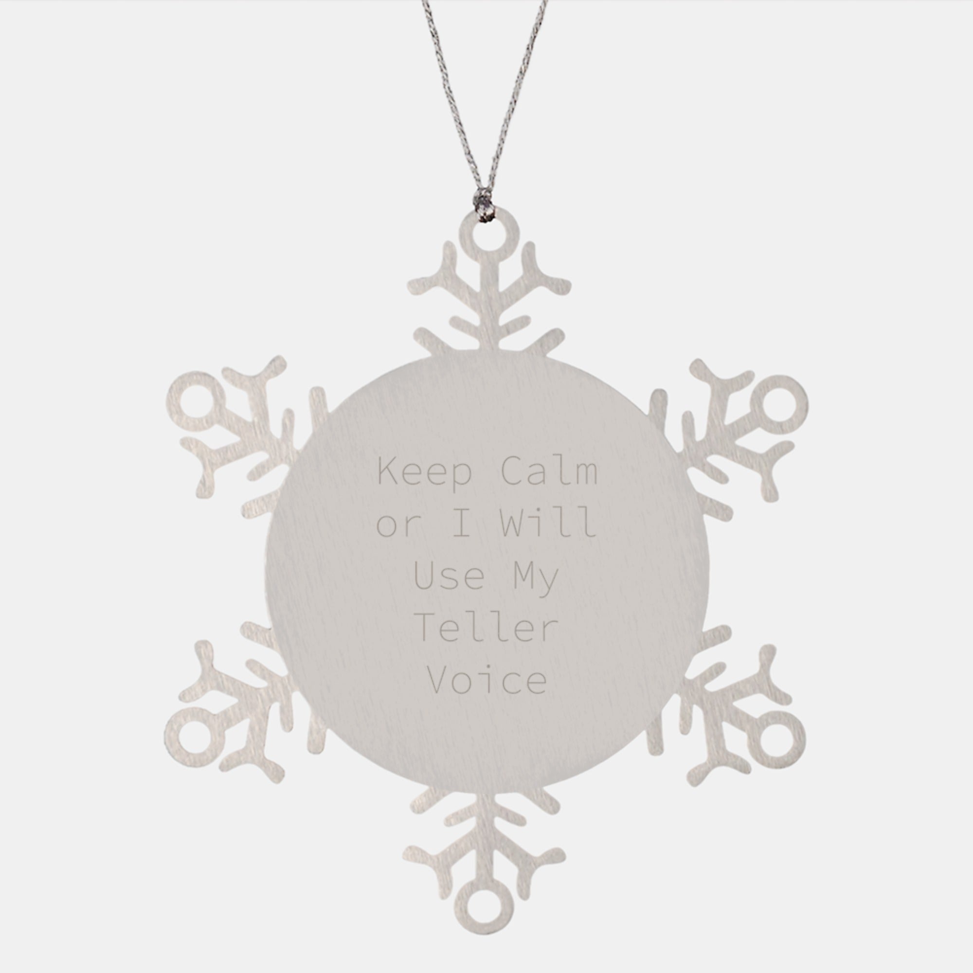 Funny Teller Snowflake Ornament Gifts from Friends for Teller Men Women Co-workers - Image 1