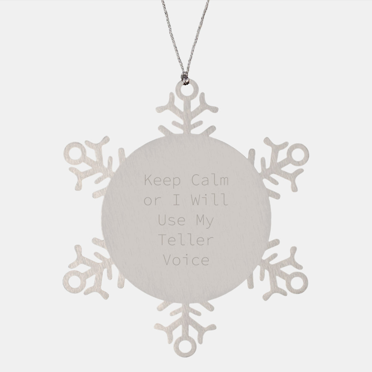Funny Teller Snowflake Ornament Gifts from Friends for Teller Men Women Co-workers - Image 1
