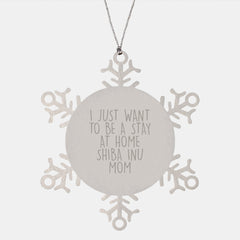 Shiba Inu Dog Mom Snowflake Ornament Gifts from Family, Friends, or Coworkers for Men, Women, Shiba Inu Dog Lovers - Image 1
