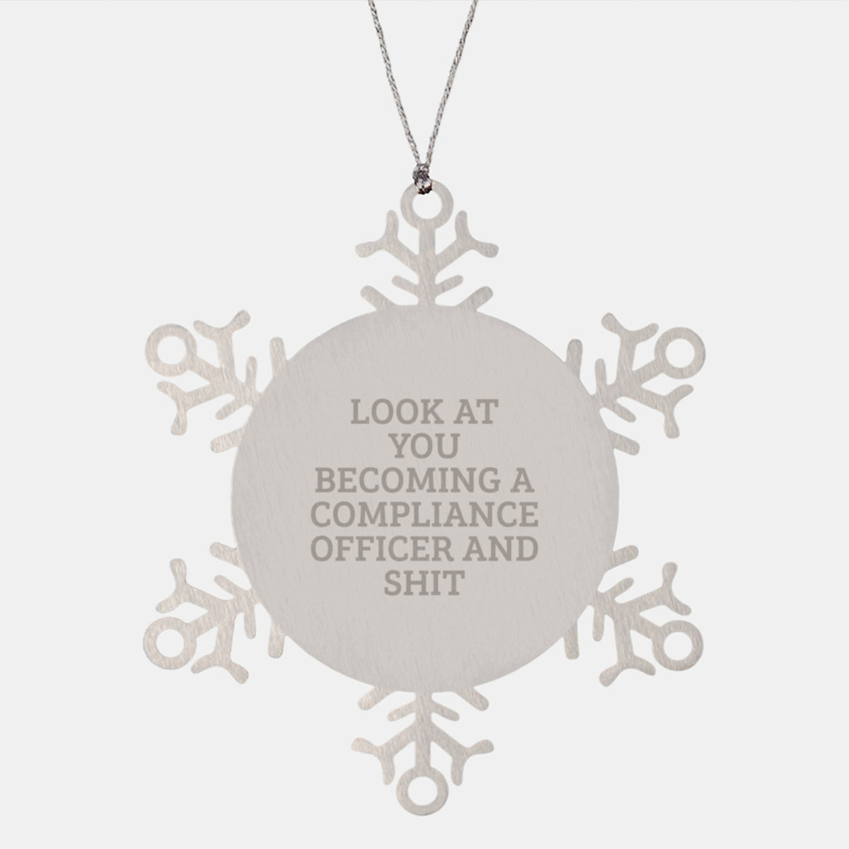 Funny Compliance Officer Gifts, Christmas Unique Snowflake Ornament for Compliance Officer Friends, Men, Women, Coworkers from Family - Image 1