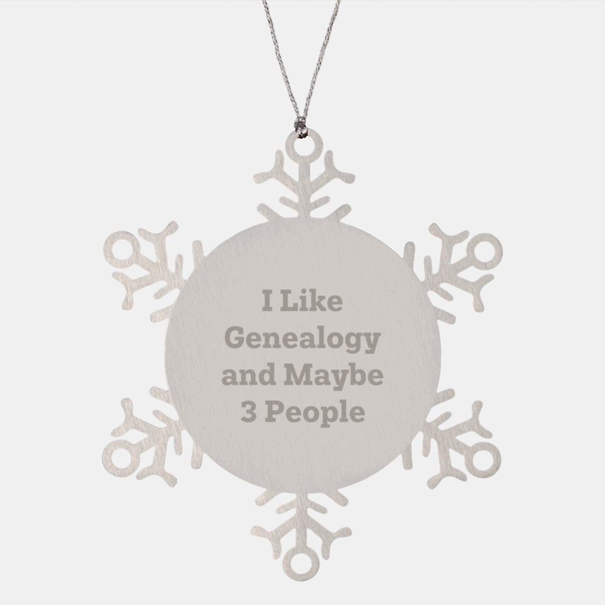 Funny Genealogy Gifts for Genealogy Lovers from Family Members, Snowflake Ornament, Christmas Unique Gifts for Her, Him, Friends, Coworkers - Image 1