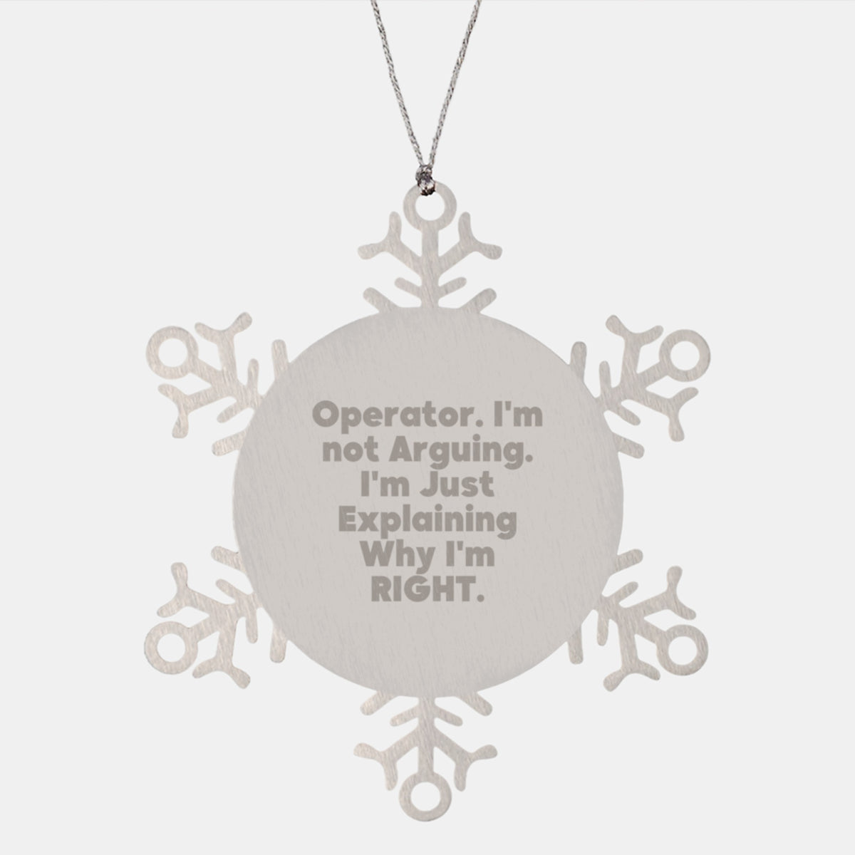 Funny Operator Gifts, Snowflake Ornaments, Merry Christmas Unique Gifts from Friends for Husband - Image 1