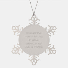 Aerospace Engineer Gifts from Friends, Snowflake Ornament Quote Funny, Christmas Unique Gifts for Men - Image 1