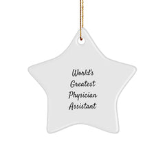 Funny World's Greatest Physician Assistant Gifts for Men, Inspirational Star Ornament, Christmas Unique Gifts from Family to Physician Assistant - Image 1
