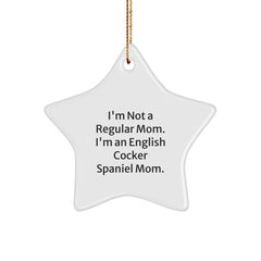 Funny English Cocker Spaniel Dog Mom Christmas Star Ornament Gifts from Mom to English Cocker Spaniel Dog Lover - Image 1