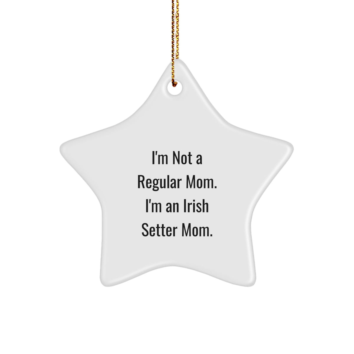 Irish Setter Dog Mom Funny Star Ornament Gifts for Irish Setter Dog Owners from Men Women Friends Family - Image 1