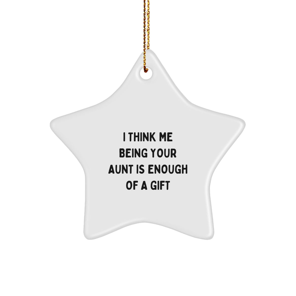 Funny Aunt Star Ornament Gifts for Aunt, Gifts from Family, Star Ornament for Aunt's Home, Unique Christmas Unique Gifts for Aunt - Image 1