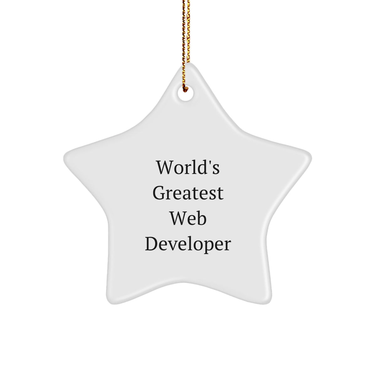 Funny World's Greatest Web Developer Star Ornament Gifts for Men Gifts from Family Friends - Image 1