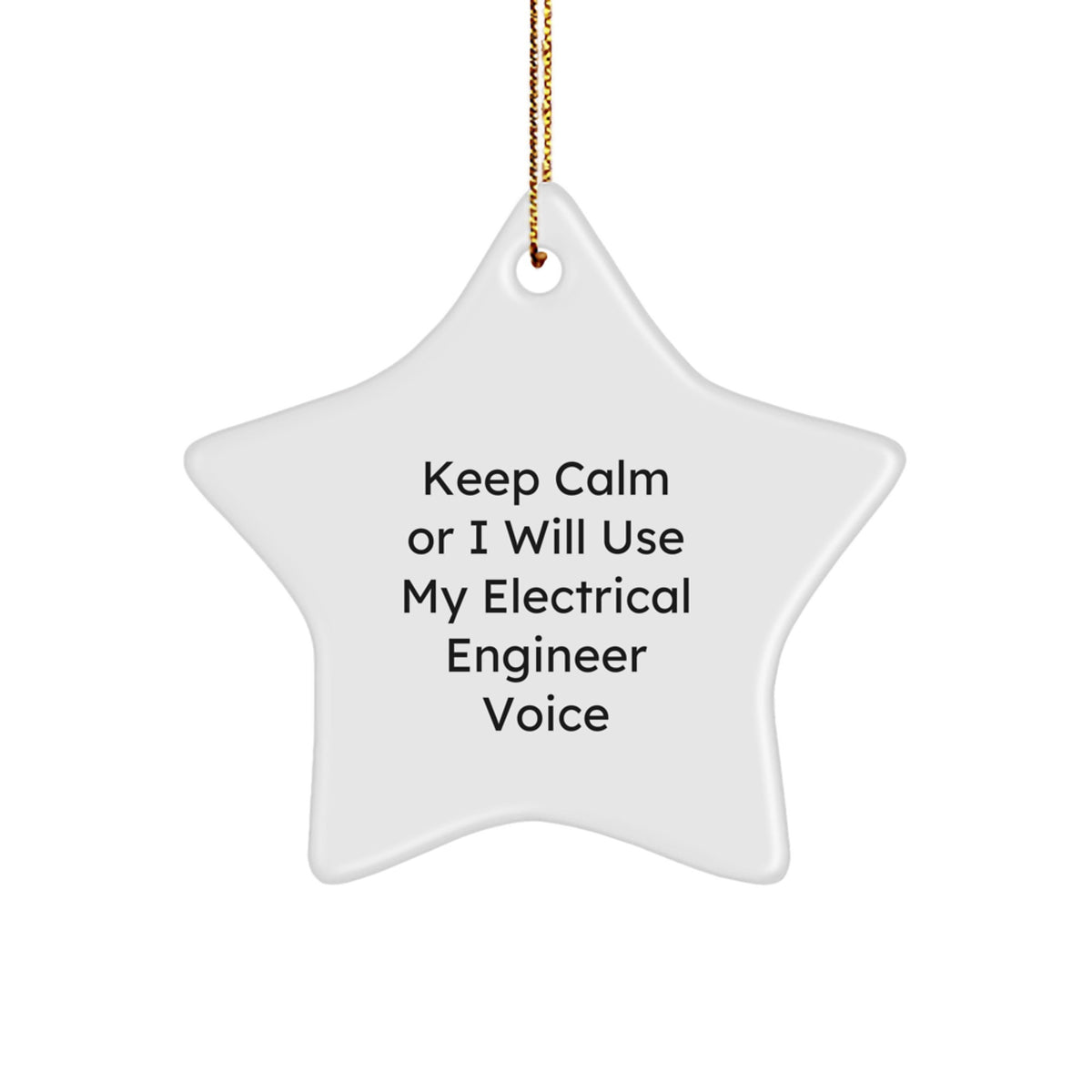 Funny Electrical Engineer Star Ornament Gifts for Men from Coworkers - Unique Christmas Decorations with Electrical Engineer Voice - Image 1