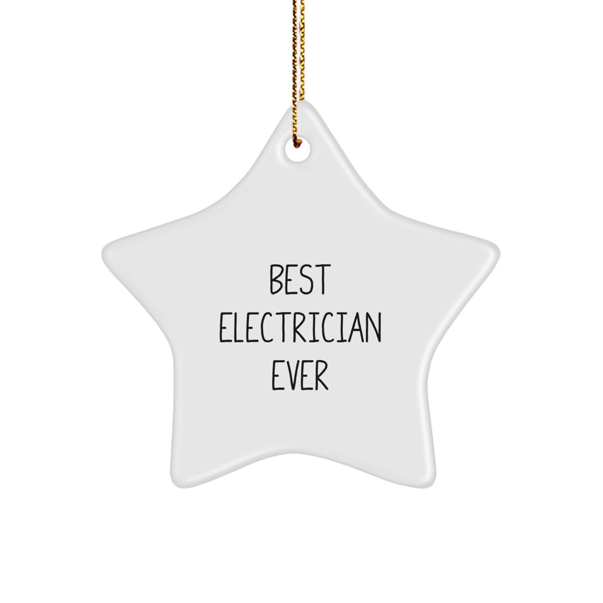 Funny Electrician Gifts from Friends for Best Electrician Ever Star Ornament - Christmas Unique Electrician Present - Image 1