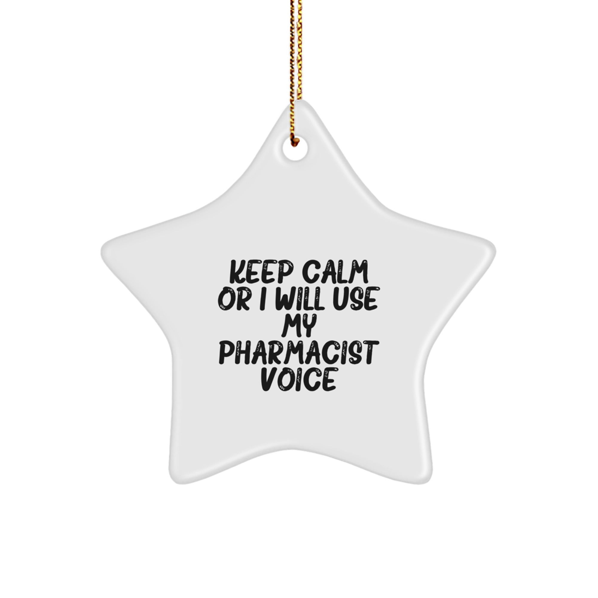 Funny Pharmacist Gifts from Friends, Christmas Unique Star Ornament for Pharmacist Men or Women Coworkers Family - Image 1