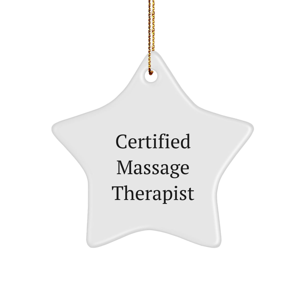 Funny Massage Therapist Gifts - Inspirational Star Ornament from Friends for Christmas - Image 1