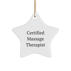 Funny Massage Therapist Gifts - Inspirational Star Ornament from Friends for Christmas - Image 1