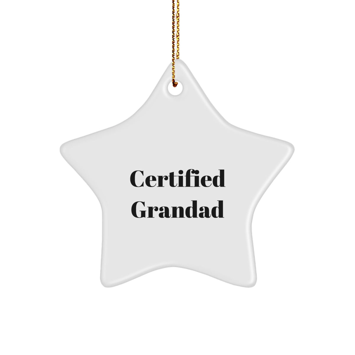 Funny Grandad Gifts from Men, Star Ornament for Grandad, Christmas Unique Gifts - Image 1