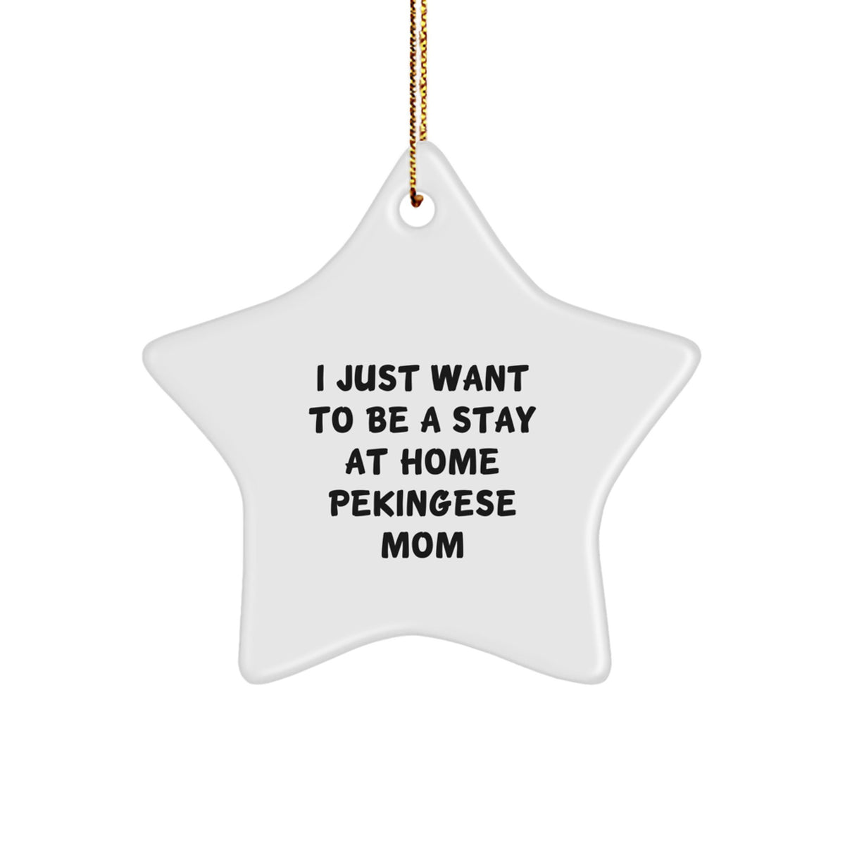 Funny Pekingese Dog Mom Star Ornament Gifts from Friends and Family for Christmas - Image 1