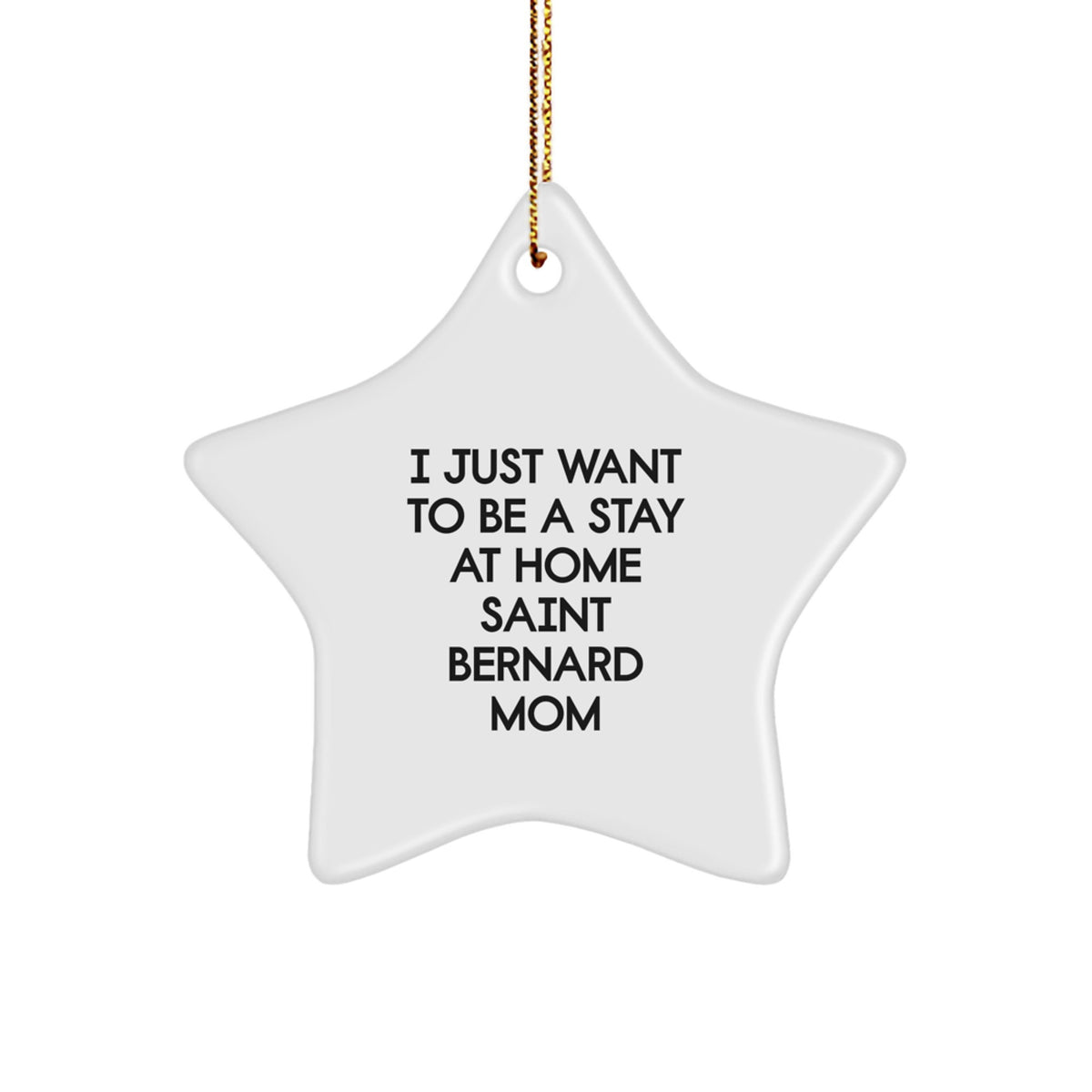 Saint Bernard Dog Mom Funny Star Ornament Gifts from Men to Friends for Christmas Unique Presents - Image 1