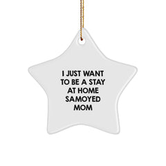 Samoyed Dog Star Ornament Gifts from Family for a Funny Stay at Home Mom Christmas Decoration - Image 1