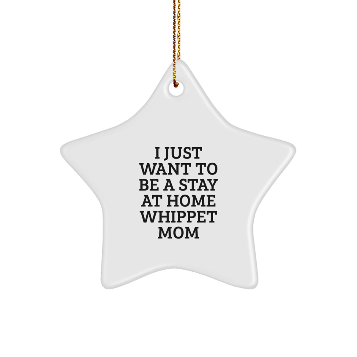Funny Whippet Dog Mom Star Ornament Gifts from Family for Christmas - Image 1